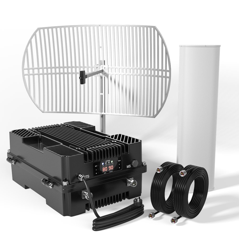 Goboost triple band outdoor repeater 900 1800 2100 MHz networks amplifier GSM DCS WCDMA solar powered outdoor network booster